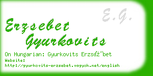 erzsebet gyurkovits business card